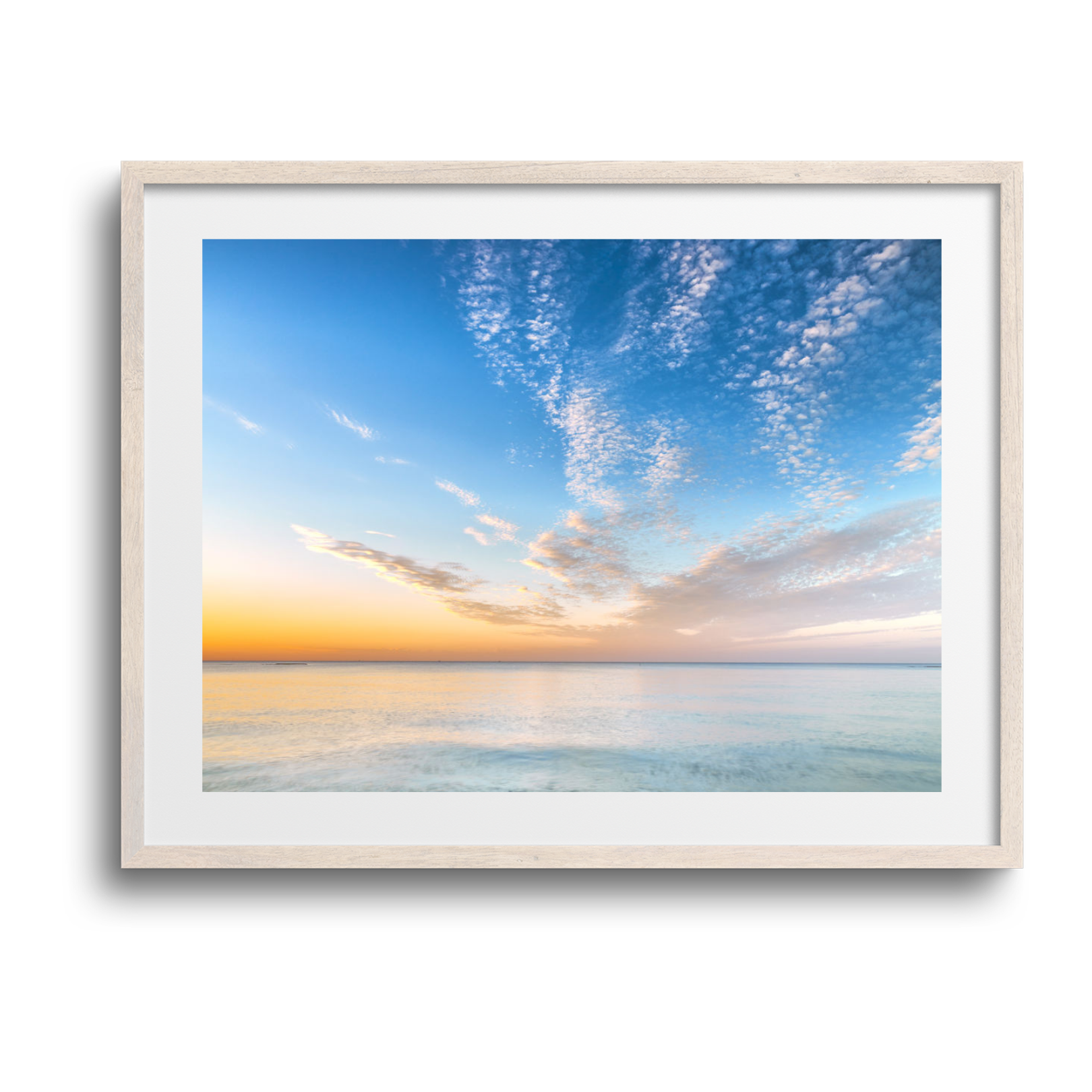 Calm beach at dusk