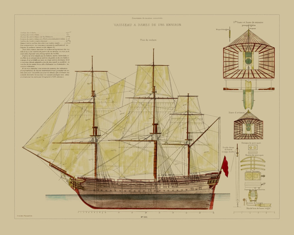 Antique Ship Plan VIII