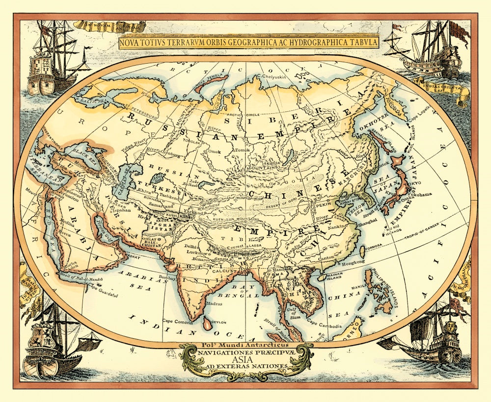 Nautical Map of Asia