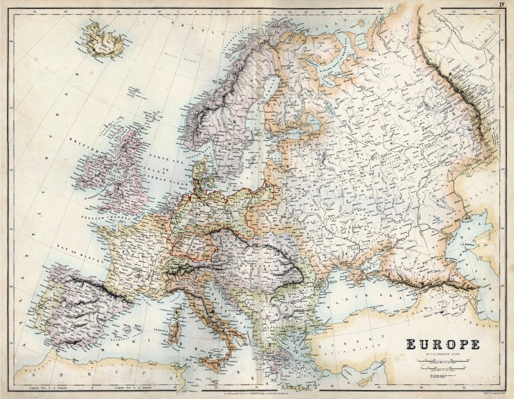 Pastel Map of Europe