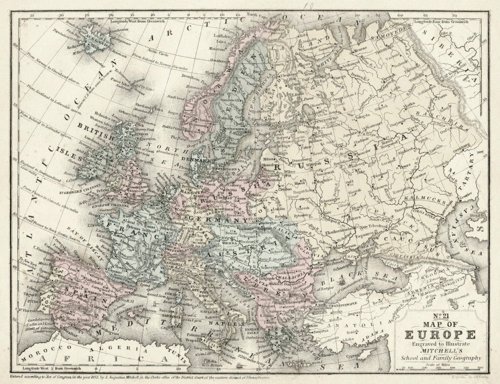 Mitchell's Map of Europe