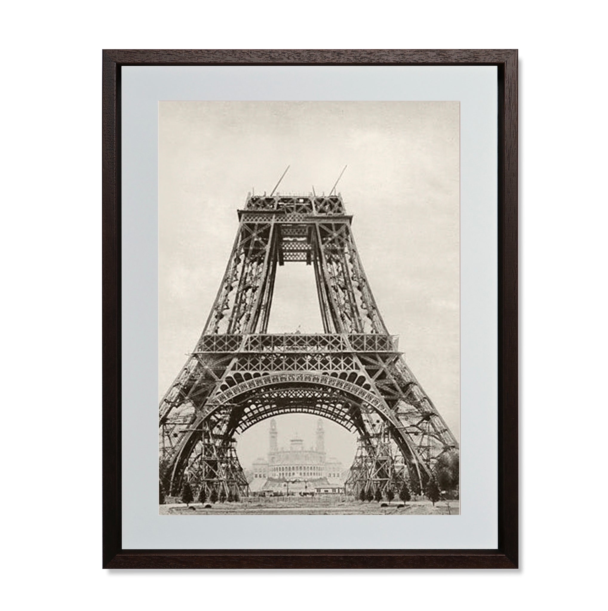 The Eiffel Tower Under Construction