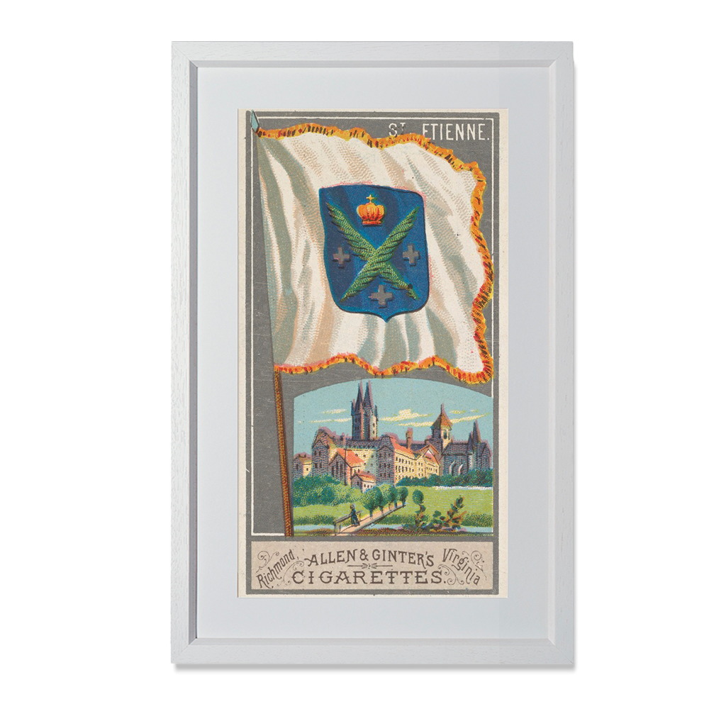 St Etienne, from the City Flags series (N6) for Allen & Ginter Cigarettes Brands